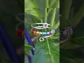 RAINBOW FIDGET RING for anxiety in adjustable sizes wire wrapped worry ring with chakra colors