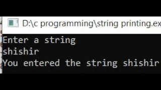 Printing String in C programming Described in Nepali