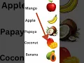 Lagu match the following Fruits their names #mango #fruits #fruit #fruitsname