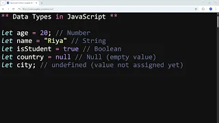 Data Types in JavaScript - Day 3