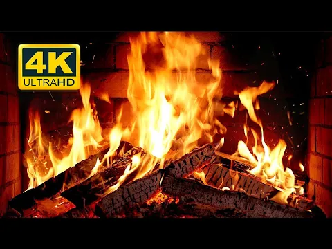 Download MP3 🔥 FIREPLACE Ultra HD 4K. Fireplace with Crackling Fire Sounds. Fireplace Burning. Fire Background