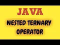 NESTED TERNARY OPERATOR in Java Java programming Indo computers HINDI