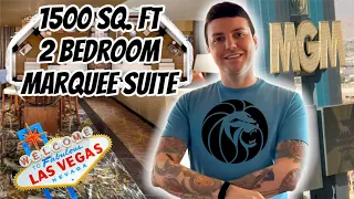 Ultimate MGM Grand Las Vegas Marquee Suite Tour 1 500 SQ FT 2 Bedroom Review