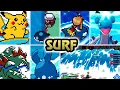 Evolution of Using Surf in Pokemon Until Z-A