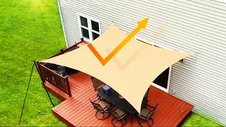 Artpuch 6 x10 Sun Shade Sails Canopy Rectangle Sand 185GSM Shade Sail UV Block
