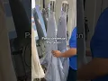 How do dry cleaners press a button shirt Start to Finish