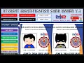 Automatic ID CARD Template with Bar code Generator