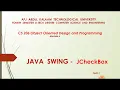Java Swing JCheckBox - CS206 Object Oriented Design And Programming