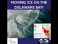 Satellite imagery shows FROZEN Delaware Bay ice swirling around Monday