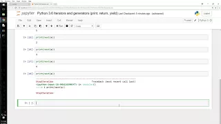 Python Iterators and generators print return yield 3 6