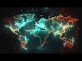 4K Global network connection - World map point and line composition