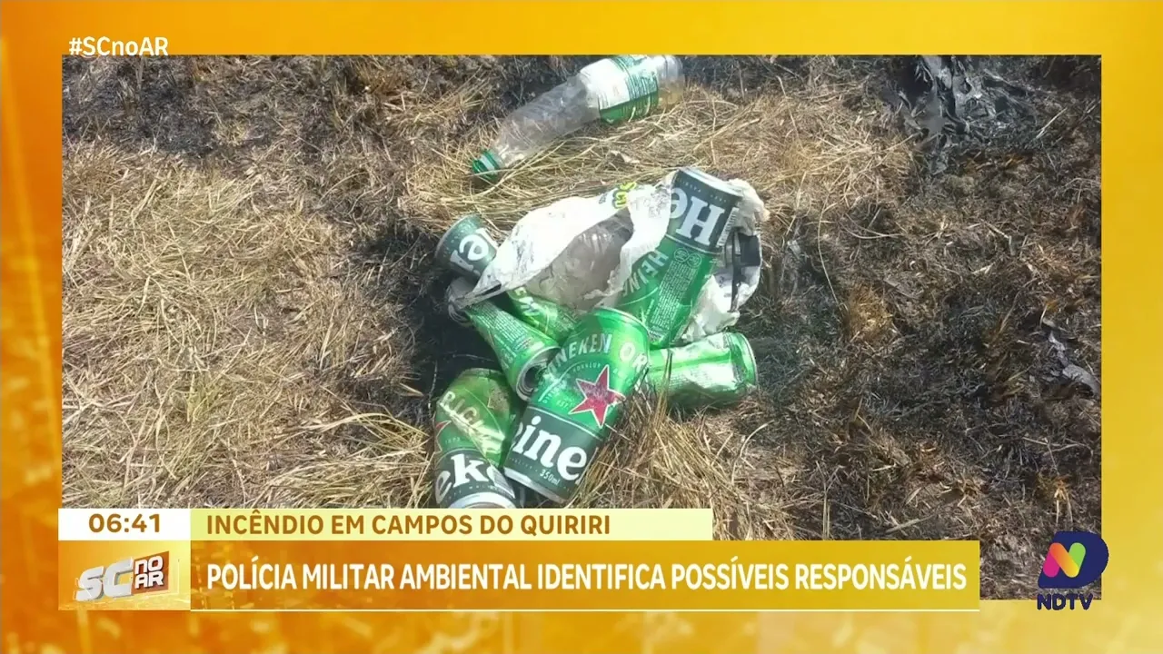 Polícia Militar Ambiental identifica suspeitos de incêndio nos Campos do Quiriri