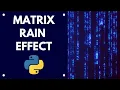 Create The Matrix Rain Effect pymatrix-rain module