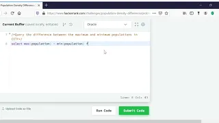Population Density Difference HackerRank SQL