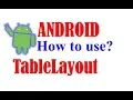 Android How to use Table Layout Hindi Jayesh Umre