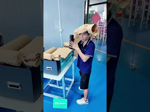 Machine de formage de coussin à bulles en papier, adaptée à l'emballage de commandes en grande quantité dans les entrepôts e-commerce