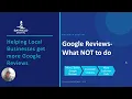 Google Reviews Optimization What NOT To Do With Google Reviews