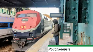 Amtrak Ethan Allen Express Train at Poughkeepsie 2025