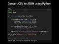 Convert CSV to JSON with Python