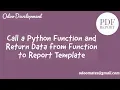How To Call A Python Function While Printing PDF Report in Odoo