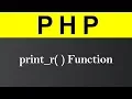 print - r Function in PHP Hindi