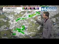 Humid on Monday with occasional showers and storms - Overnight Forecast 26