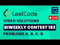 Leetcode Biweekly Contest 182 Solutions - A to D by Devansh TLE Eliminators