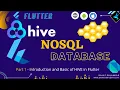 Flutter Hive NoSQL Database - Part 1 Introduction