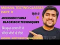 Manual Testing Classes Part 9 in Hindi Decision Table Black Box Techniques