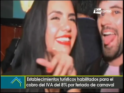 Establecimientos turísticos habilitados para el cobro del IVA del 8% por feriado de carnaval