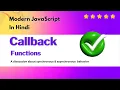 Understanding Callback Functions in JavaScript Hindi JavaScript Callback Functions In Hindi