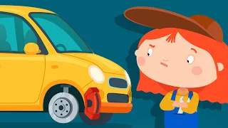 A menina mecânica vai consertar um carro quebrado! Oficina da Doutora McWheelie