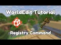 WorldEdit Registry Command Tutorial