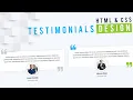 Testimonials Section Design In HTML CSS Website Section Tutorial