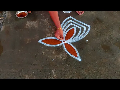 Download MP3 Easy padi kolam for beginners🌹Geethala muggulu design🌹Daily use rangoli designs🌹New muggulu design