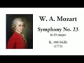 Mozart: Symphony No. 23 in D major, K. 181/162b (with Score)