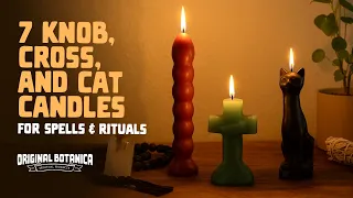 Using 7 Knob Cat and Cross Candles For Rituals and Spellwork