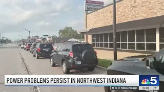 Power problems lead to long gas lines in Indiana
