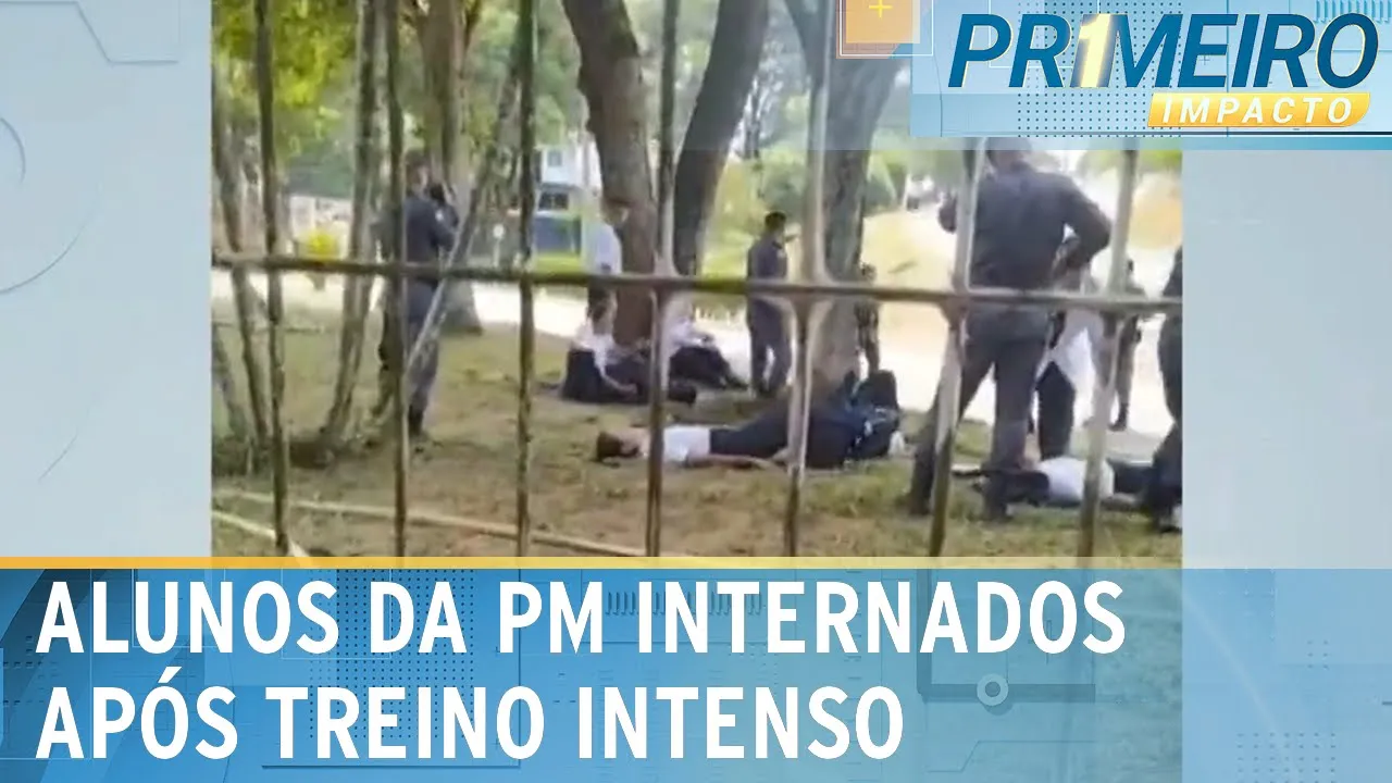 ES: Alunos da PM sofrem com insolação durante treinamento | Primeiro Impacto (27/11/23)