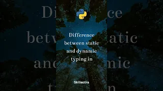 Static vs Dynamic Typing in Python Explained Simply Python Interview Questions