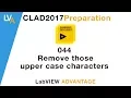 LabVIEW CLAD 044 Remove Upper Case Characters