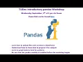 TUDev pandas Workshop