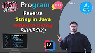 WAP Reverse String Without Using Inbuilt Method Java Interview Question and Answers CodeMyth