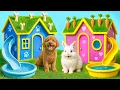 Download Lagu One Colored House Challenge for Pets | Crazy Challenge by Multi DO Smile