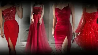أفخم فساتين سهرة باللون الأحمر فساتين راقية تجنن 2024 
