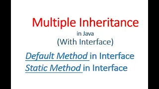 Multiple Inheritance in Java with Interface - Hindi