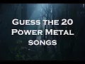 Power Metal Quiz   Guess the Power Metal Band (20 songs)
