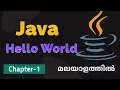 Hello World Program Basics Of Java Programming - 2 Basics Of Java Malayalam