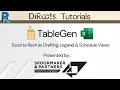 TableGen Revit Add-in For Importing Excel Tables Charts as Views - DiRoots