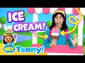 Lagu Pretend Play with Ice Cream Stand🍦 | Play with Tenny | Educational Videos for Kids | Hey Tenny!